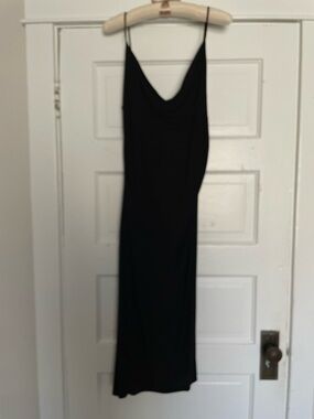 Sexy Maternity Diane Von Furstenberg Black Cowl Neck Maxi Slip Dress